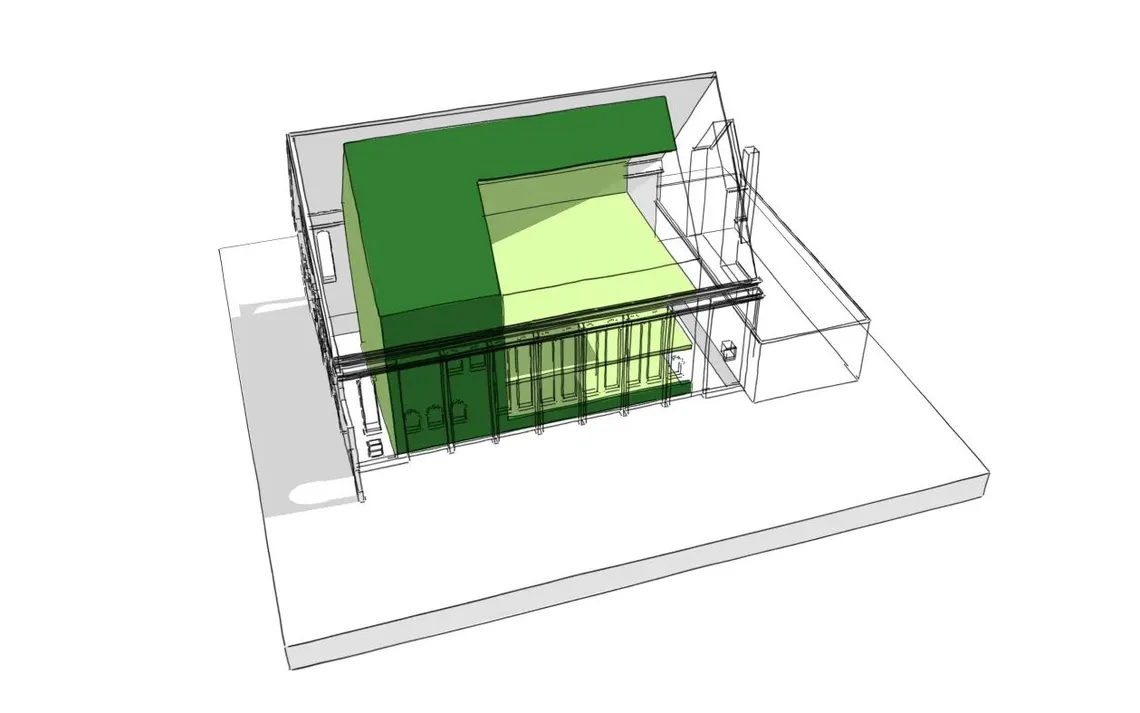 concept gebouw in gebouw  kerkgebouw de brandaris rotterdam 