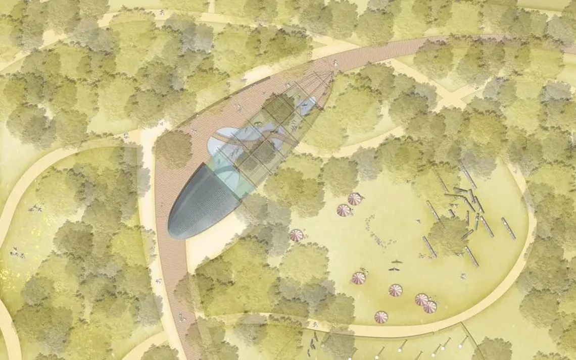 zoo visitor center aviary architect