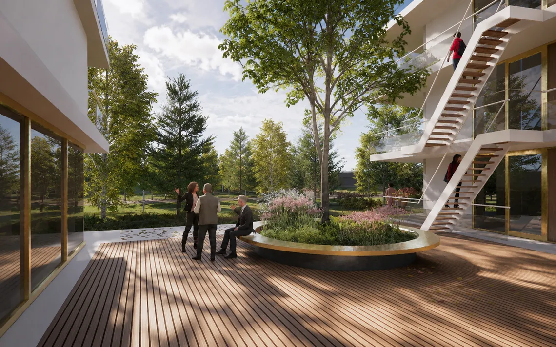 anna's hoeve hilvensum appartementen biophilic design natuur groen