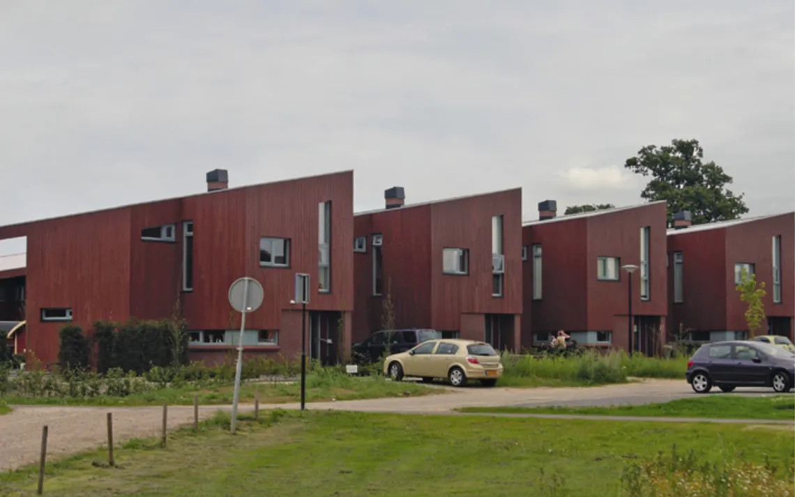 rode deventer woningen odn om een gemeenschappelijke tuin in het groen