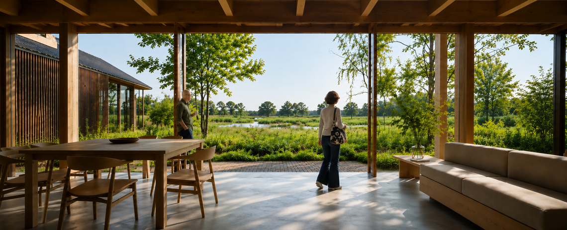 architecten bureua met natuur en architectuur