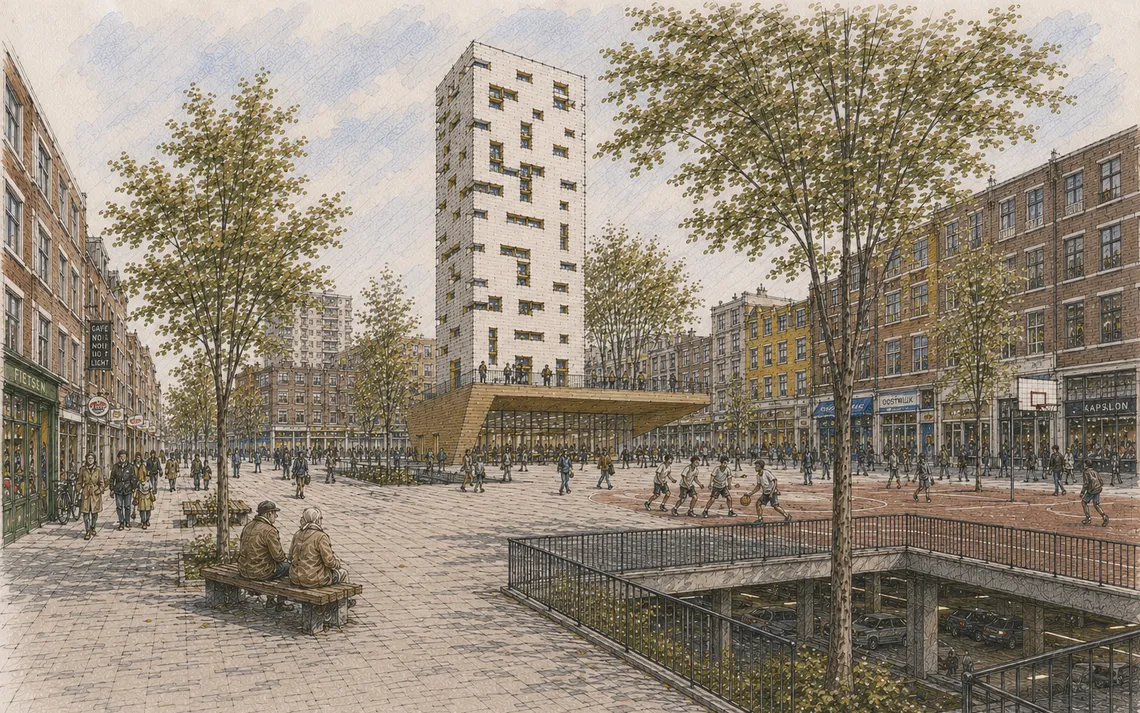 Stadsvernieuwing , stadsontwikkeling en mobiliteitshub